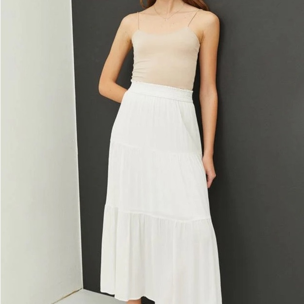 BE COOL White Maxi Skirt